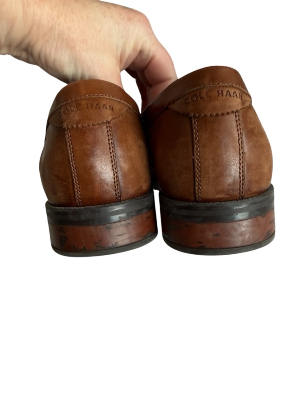 Cole Haan Men’s Tan Leather Penny Loafers - Picture 6 of 11